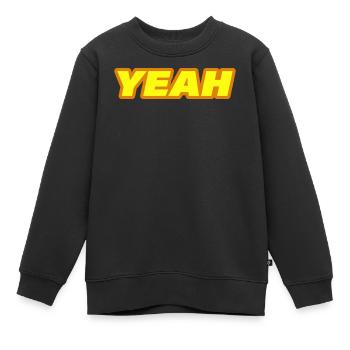 YEAH - Kinder Premium Organic Sweatshirt - Schwarz - Vorne - AI Model Kid Female (0cm)