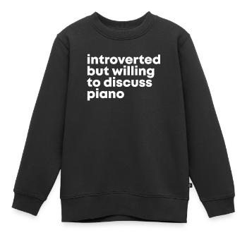 Klavier Klavier Klavier - Kinder Premium Organic Sweatshirt - Schwarz - Vorne - AI Model Kid Female (0cm)