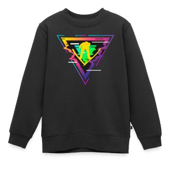 Saut à ski - Sweat Premium enfant bio - noir - Devant - AI Model Kid Female (0cm)