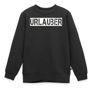 URLAUBER - Kinder Premium Organic Sweatshirt - Schwarz - Vorne - AI Model Kid Female (0cm)