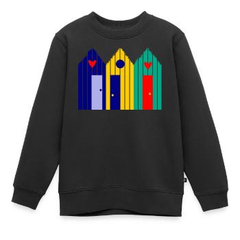 anniversaire. anniversaire décennie. humour. drôle - Sweat Premium enfant bio - noir - Devant - AI Model Kid Female (0cm)