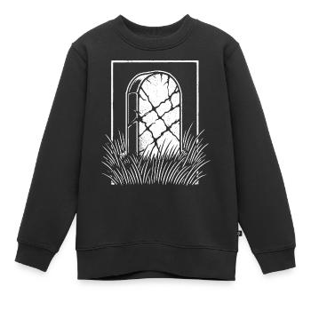 Conception de pierre tombale du mode Détente éternelle - Sweat Premium enfant bio - noir - Devant - AI Model Kid Female (0cm)