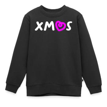 Xmas Herz Christmas Weihnachten Advent Santa - Kinder Premium Organic Sweatshirt - Schwarz - Vorne - AI Model Kid Female (0cm)