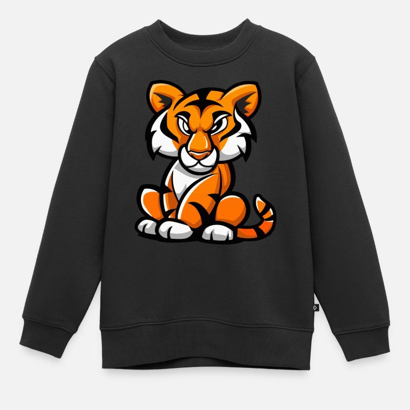 Bande dessinée Tiger - Sweat Premium enfant bio - noir