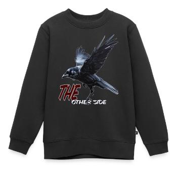 die andere Seite - Kinder Premium Organic Sweatshirt - Schwarz - Vorne - AI Model Kid Female (0cm)
