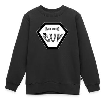 NICE GUY nice boy nice guy - Kids Premium Organic Sweatshirt - black - Front - AI Model Kid Female (0cm)