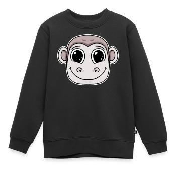 Animal à tête de singe - Sweat Premium enfant bio - noir - Devant - AI Model Kid Female (0cm)