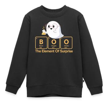 Elementar Boo Ghost T-Shirt - Kinder Premium Organic Sweatshirt - Schwarz - Vorne - AI Model Kid Female (0cm)