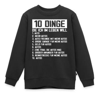 Tournevis de réglage de voiture - Sweat Premium enfant bio - noir - Devant - AI Model Kid Female (0cm)