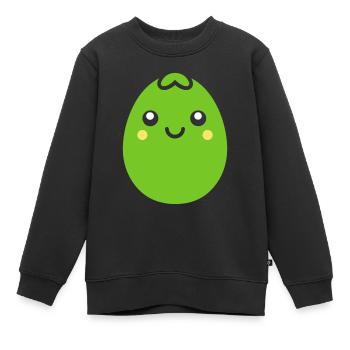 petit pois - Sweat Premium enfant bio - noir - Devant - AI Model Kid Female (0cm)