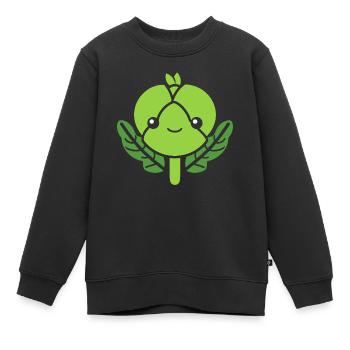 Chou de Bruxelles - Sweat Premium enfant bio - noir - Devant - AI Model Kid Female (0cm)