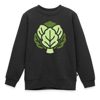 Chou de Bruxelles - Sweat Premium enfant bio - noir - Devant - AI Model Kid Female (0cm)