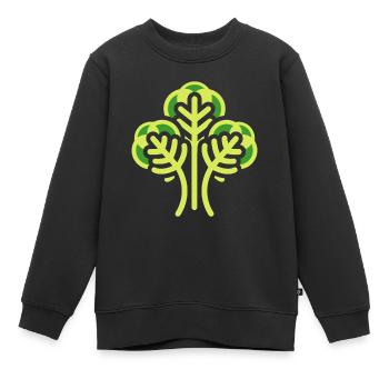 Chou de Bruxelles - Sweat Premium enfant bio - noir - Devant - AI Model Kid Female (0cm)
