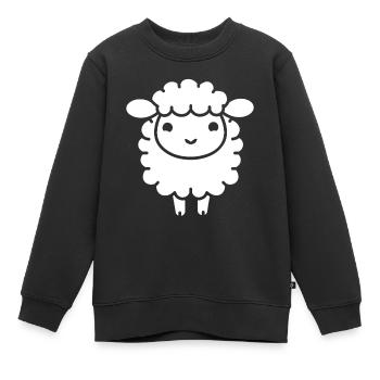 Agneau - Sweat Premium enfant bio - noir - Devant - AI Model Kid Female (0cm)