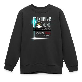 Fischinger-Online raccourci avec Mystery Files + URL - Sweat Premium enfant bio - noir - Devant - AI Model Kid Female (0cm)