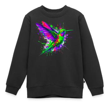 Kolibri - Kinder Premium Organic Sweatshirt - Schwarz - Vorne - AI Model Kid Female (0cm)