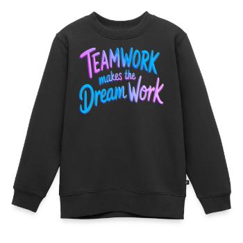 Teamwork makes the dream work - Kinder Premium Organic Sweatshirt - Schwarz - Vorne - AI Model Kid Female (0cm)