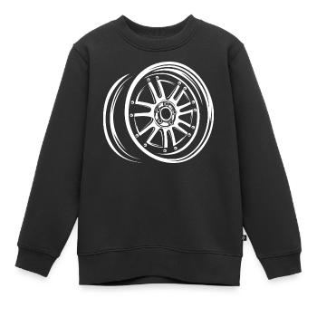 Jante de réglage élégante – Auto-Design - Sweat Premium enfant bio - noir - Devant - AI Model Kid Female (0cm)