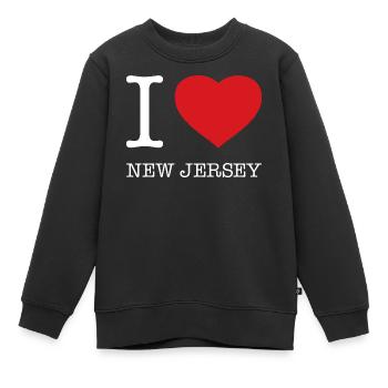 J’ADORE LE NEW JERSEY - Sweat Premium enfant bio - noir - Devant - AI Model Kid Female (0cm)