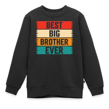 Le meilleur Big Brother de tous les temps ! Meilleur Big Brother de tous les temps - Sweat Premium enfant bio - noir - Devant - AI Model Kid Female (0cm)