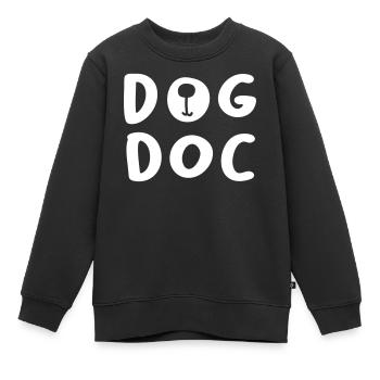 Dog Doc Arzt Hunde Fan Tierliebe Hundehalter Bello - Kinder Premium Organic Sweatshirt - Schwarz - Vorne - AI Model Kid Female (0cm)