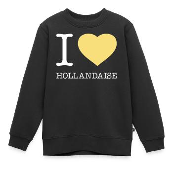 J’ADORE LA HOLLANDAISE - Sweat Premium enfant bio - noir - Devant - AI Model Kid Female (0cm)