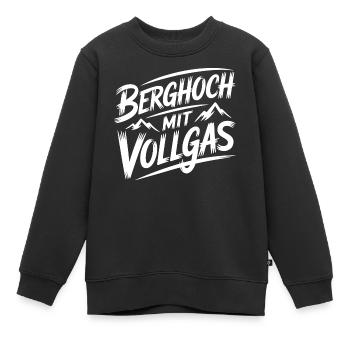 En montée à plein régime - Sweat Premium enfant bio - noir - Devant - AI Model Kid Female (0cm)