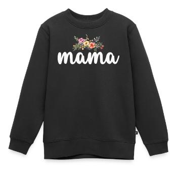 Maman Maman - Sweat Premium enfant bio - noir - Devant - AI Model Kid Female (0cm)