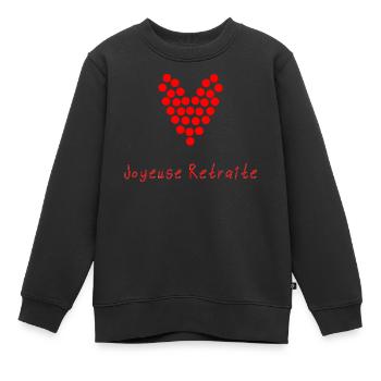 RUHESTAND. RUHESTAND. PENSIONIERT. RUHESTAND - Kinder Premium Organic Sweatshirt - Schwarz - Vorne - AI Model Kid Female (0cm)