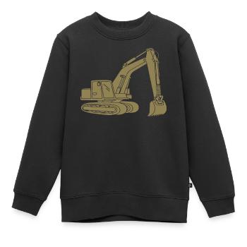 Bagger Silhouette Baugeräteführer Tiefbau - Kinder Premium Organic Sweatshirt - Schwarz - Vorne - AI Model Kid Female (0cm)