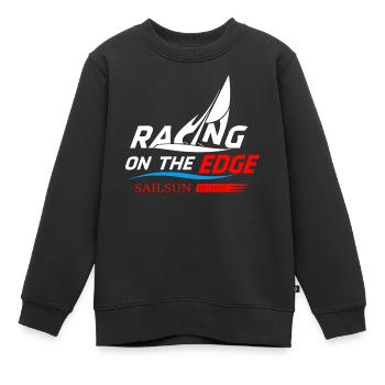 Segelboot Rennen - Kinder Premium Organic Sweatshirt - Schwarz - Vorne - AI Model Kid Female (0cm)