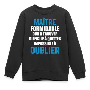 Geschenk zum Jahresende Schullehrer-Geschenk - Kinder Premium Organic Sweatshirt - Schwarz - Vorne - AI Model Kid Female (0cm)