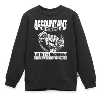 Accountant Led By The Unknown - Kids Premium Organic Sweatshirt - black - Front - AI Model Kid Female (0cm)