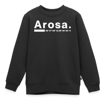Coordonnées Arosa Grisons Aroser Aroserin - Sweat Premium enfant bio - noir - Devant - AI Model Kid Female (0cm)