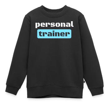Personal Trainer Fitnesstrainer - Kinder Premium Organic Sweatshirt - Schwarz - Vorne - AI Model Kid Female (0cm)
