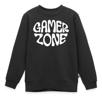 GAMER ZONE - Kinder Premium Organic Sweatshirt - Schwarz - Vorne - AI Model Kid Female (0cm)