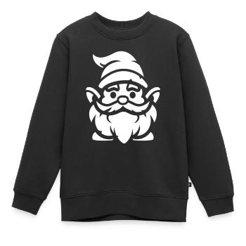 nain - Sweat Premium enfant bio - noir - Devant - AI Model Kid Female (0cm)