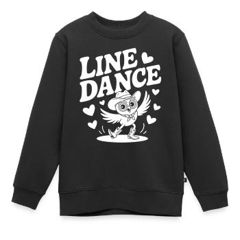 Line Dance mein Hobby - meine Passion - mein Ding - Kinder Premium Organic Sweatshirt - Schwarz - Vorne - AI Model Kid Female (0cm)