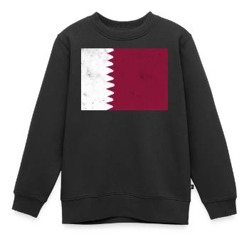 Drapeau du Qatar - Sweat Premium enfant bio - noir - Devant - AI Model Kid Female (0cm)