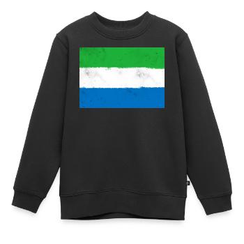 Flagge von Sierra Leone - Kinder Premium Organic Sweatshirt - Schwarz - Vorne - AI Model Kid Female (0cm)