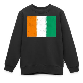 Flagge von Côte d'Ivoire - Kinder Premium Organic Sweatshirt - Schwarz - Vorne - AI Model Kid Female (0cm)