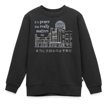 Hiroshima, Peace Monument, Hand Drawing Japan - Kids Premium Organic Sweatshirt - black - Front - AI Model Kid Female (0cm)