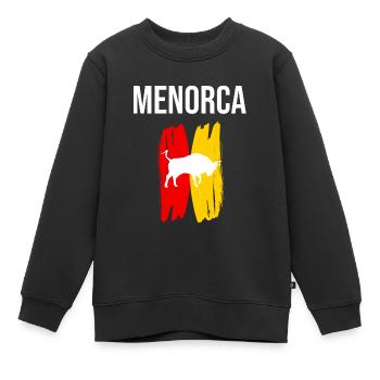 Menorca Hoodie Souvenir - Kinder Premium Organic Sweatshirt - Schwarz - Vorne - AI Model Kid Female (0cm)