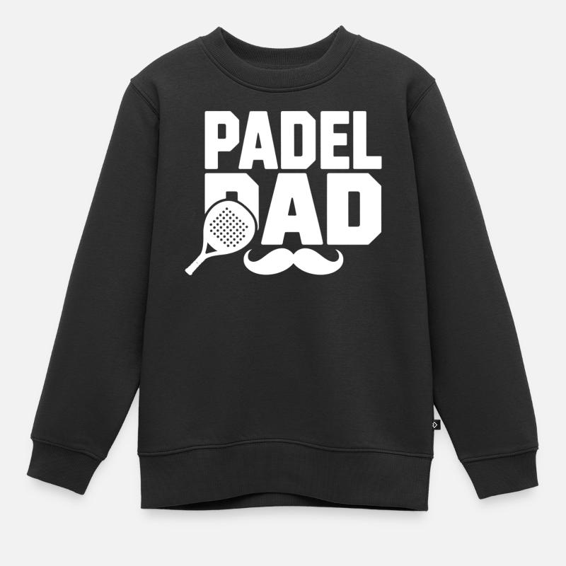 Padel Dad - Sweat Premium enfant bio - noir