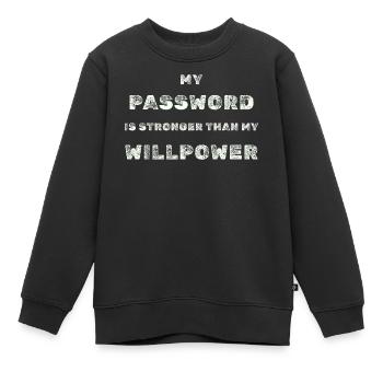 Starkes Passwort – IT Humor Tee - Kinder Premium Organic Sweatshirt - Schwarz - Vorne - AI Model Kid Female (0cm)