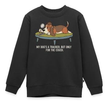 Mein Hund ist ein Spürhund, aber nur für die Couch - Kinder Premium Organic Sweatshirt - Schwarz - Vorne - AI Model Kid Female (0cm)