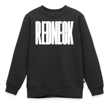 Redneck - conception typographique grande, audacieuse et amusante - Sweat Premium enfant bio - noir - Devant - AI Model Kid Female (0cm)