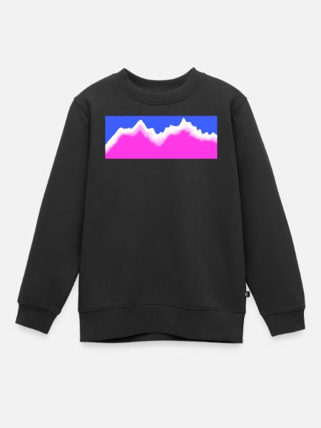 Montagnes - Sweat Premium enfant bio - noir