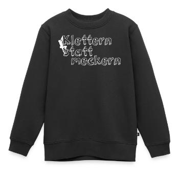 klettern statt meckern - Kinder Premium Organic Sweatshirt - Schwarz - Vorne - AI Model Kid Female (0cm)