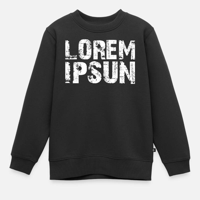 LOREM_IPSUN - Sweat Premium enfant bio - noir